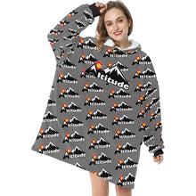 Load image into Gallery viewer, Altitude Sherpa Lined Hoodie Grey Pattern Blanket Hoodie for Women