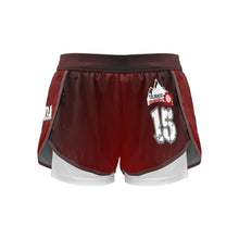 Load image into Gallery viewer, Crusher Double Short Women's Sports Shorts with Compression Liner (Model L63)