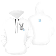 Load image into Gallery viewer, Dog Mama Back Paw Pic/Name/Paw Front Chest/back All Over Print Hoodie for Women (USA Size) (Model H13)