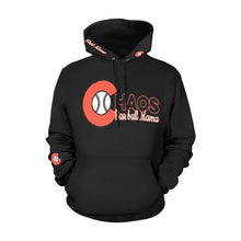 Load image into Gallery viewer, Chaos Baseball Mama Black All Over Print Hoodie for Women (USA Size) (Model H13)