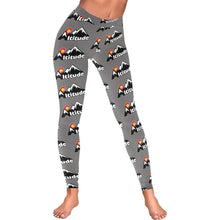 Load image into Gallery viewer, Altitude Leggings Grey Pattern Low Rise Leggings (Invisible Stitch) (Model L05)