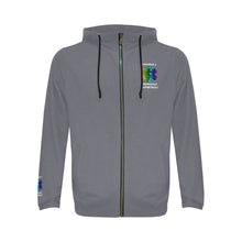 Load image into Gallery viewer, 94/6 poly/spandex Rainbow Words ER Zip-Up Hoodie Men and Women Sizes
