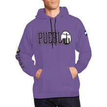 Load image into Gallery viewer, PS Purple Last Name/Number All Over Print Hoodie for Men (USA Size) (Model H13)