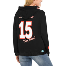 Load image into Gallery viewer, Chaos Baseball Mama Black All Over Print Hoodie for Women (USA Size) (Model H13)