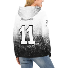 Load image into Gallery viewer, Photo Custom Mama Last name/FirstName/NickName/Number 11 small All Over Print Hoodie for Women (USA Size) (Model H13)