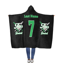 Load image into Gallery viewer, Aces 12 Flannel Hooded Blanket 56''x80''