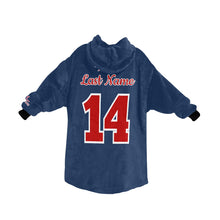 Load image into Gallery viewer, All American Snuggler Blue Blanket Hoodie for Women