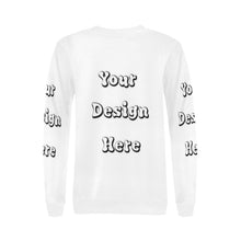 Load image into Gallery viewer, Custom Your Design Here- Female Crew Neck Women's Rib Cuff Crew Neck Sweatshirt (Model H34)