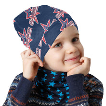 Load image into Gallery viewer, All American Beanie Pattern Navy Y All Over Print Beanie for Kids