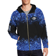 Load image into Gallery viewer, Central Zip-up 2 glitter 2 All Over Print Full Zip Hoodie for Men (Model H14)