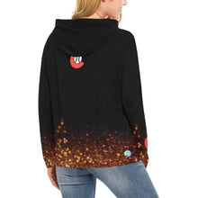 Load image into Gallery viewer, Chaos Orange Glitter Hoodie No Customization All Over Print Hoodie for Women (USA Size) (Model H13)