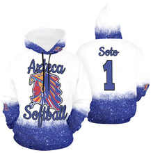 Load image into Gallery viewer, Azteca Hoodie Women Glitter Final All Over Print Hoodie for Women (USA Size) (Model H13)
