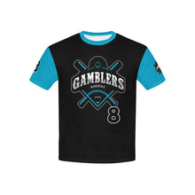 Load image into Gallery viewer, Gamblers Youth Shirt 3 Kids' Mesh Cloth T-Shirt with Solid Color Neck (Model T40)