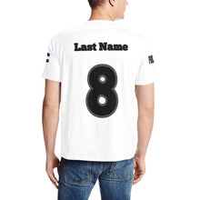 Load image into Gallery viewer, PS Black Shirt Last Name/Number 2 Men's All Over Print T-Shirt (Solid Color Neck) (Model T63)