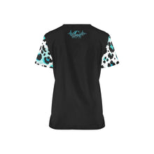 Load image into Gallery viewer, Summit Female Scrub Top White 2 Arms All Over Print Scrub Top