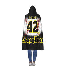 Load image into Gallery viewer, East Baseball Flannel Hooded Blanket 56''x80''