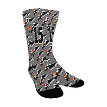 Load image into Gallery viewer, Altitude Sock Grey Number Custom Socks for Women