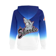 Load image into Gallery viewer, SHARKS YOUTH ZIPUP Kids' All Over Print Full Zip Hoodie (Model H39)