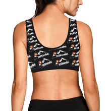 Load image into Gallery viewer, Altitude Sports Bra Pattern Black Women's All Over Print Sports Bra (Model T52)