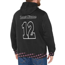 Load image into Gallery viewer, All American Basic Number, Print Cuffs Men's Long Sleeve Fleece Hoodie (Model H55)