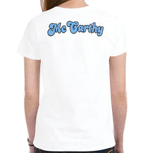 Load image into Gallery viewer, Pueblo West Cheer Mom White New All Over Print T-shirt for Women (Model T45)