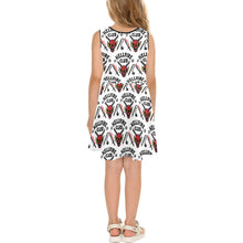 Load image into Gallery viewer, youth hf dress Girls' Sleeveless Sundress (Model D56)