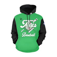 Load image into Gallery viewer, Aces Green/Black All Over Print Hoodie for Men (USA Size) (Model H13)