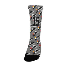 Load image into Gallery viewer, Altitude Sock Grey Number Custom Socks for Women