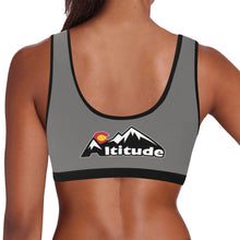 Load image into Gallery viewer, Altitude Sports Bra Grey Women's All Over Print Sports Bra (Model T52)