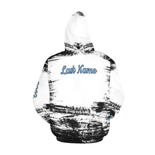 Load image into Gallery viewer, PW Black/White Cheerleader Hoodie Full Custom Name, LN, Year All Over Print Hoodie for Women (USA Size) (Model H13)