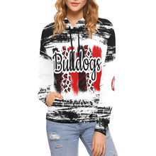 Load image into Gallery viewer, Bulldog All Over Print Hoodie for Women (USA Size) (Model H13)