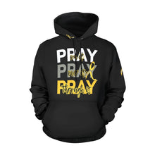 Load image into Gallery viewer, DOM Black Pray All Over Print Hoodie for Women (USA Size) (Model H13)
