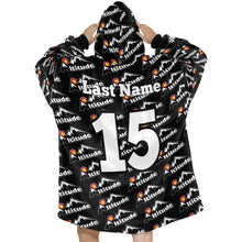 Load image into Gallery viewer, Altitude Sherpa Lined Hoodie 3 Black Pattern Blanket Hoodie for Women