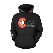 Load image into Gallery viewer, Chaos Mama Black/Black All Over Print Hoodie for Women (USA Size) (Model H13)