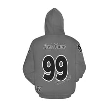 Load image into Gallery viewer, Wow Force Mama Hoodie LastName/FirstName/NickName/Nuimber Grey/Black All Over Print Hoodie for Women (USA Size) (Model H13)