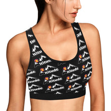 Load image into Gallery viewer, Altitude Sports Bra Pattern Black Women's All Over Print Sports Bra (Model T52)
