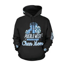 Load image into Gallery viewer, PW Black Cheer Mom Hoodie Full Custom Name, LN, Year All Over Print Hoodie for Women (USA Size) (Model H13)