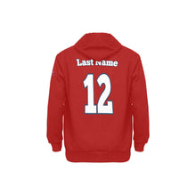 Load image into Gallery viewer, All American Basic Number, Fleece Lined Red Men's Long Sleeve Fleece Hoodie (Model H55)