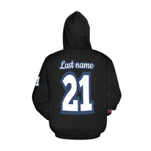 Load image into Gallery viewer, All American Mom Hoodie Full Custom Black Blue Words All Over Print Hoodie for Women (USA Size) (Model H13)