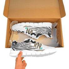 Load image into Gallery viewer, RN Shoe Nurse Symbol White out Women's Breathable Running Shoes (Model 055)