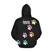 Load image into Gallery viewer, Dog Mama Back Paws All Over Print Hoodie for Women (USA Size) (Model H13)