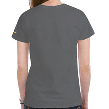 Load image into Gallery viewer, FCK Cancer Dom Grey women New All Over Print T-shirt for Women (Model T45)