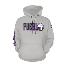 Load image into Gallery viewer, PS Grey Last Name/Number All Over Print Hoodie for Men (USA Size) (Model H13)