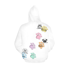 Load image into Gallery viewer, Dog Mama Back Paws/Pics on back All Over Print Hoodie for Women (USA Size) (Model H13)