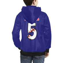 Load image into Gallery viewer, Tribe Baseball Blue F Kids' All Over Print Hoodie (Model H38)