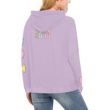 Load image into Gallery viewer, Mama Light Purple All Over Print Hoodie for Women (USA Size) (Model H13)