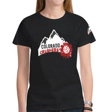 Load image into Gallery viewer, Crusher Black Women New All Over Print T-shirt for Women (Model T45)