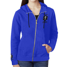 Load image into Gallery viewer, 94/6 poly/spandex ER Block Zip-Up Hoodie Men and Women Sizes