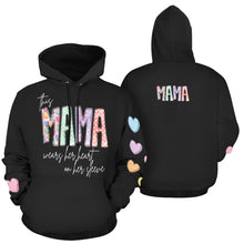 Load image into Gallery viewer, Mama Black All Over Print Hoodie for Women (USA Size) (Model H13)