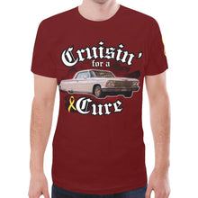 Load image into Gallery viewer, Cruisin' for Cure 2 Maroon New All Over Print T-shirt for Men (Model T45)